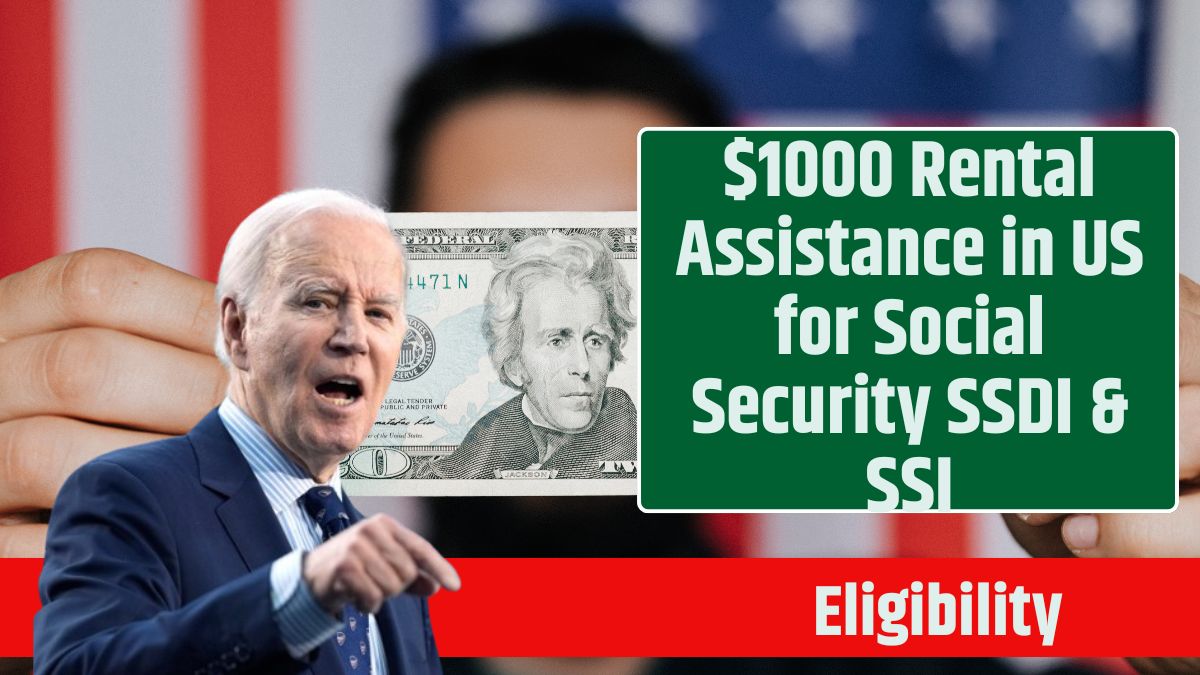 $1000 Rental Assistance in US for Social Security SSDI & SSI