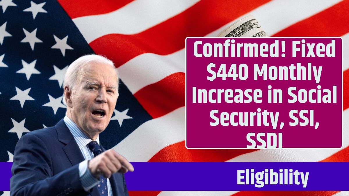 Confirmed! Fixed $440 Monthly Increase in Social Security, SSI, SSDI